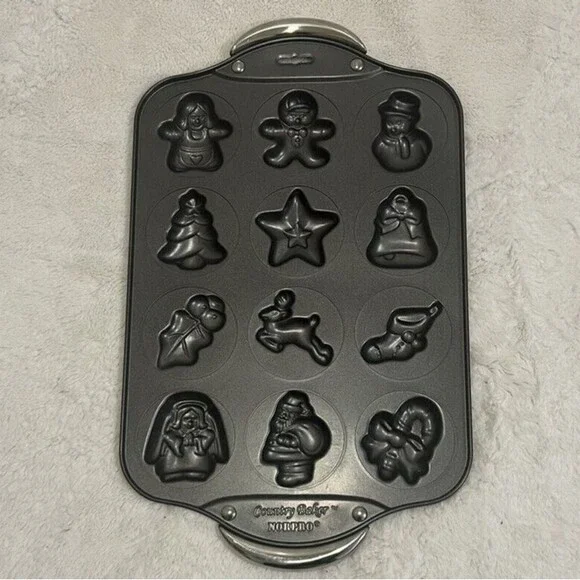 Norpro 12 Cavity Nonstick Christmas Cookie Cake Baking Candy Melting Sheet Pan - Picture 1 of 6